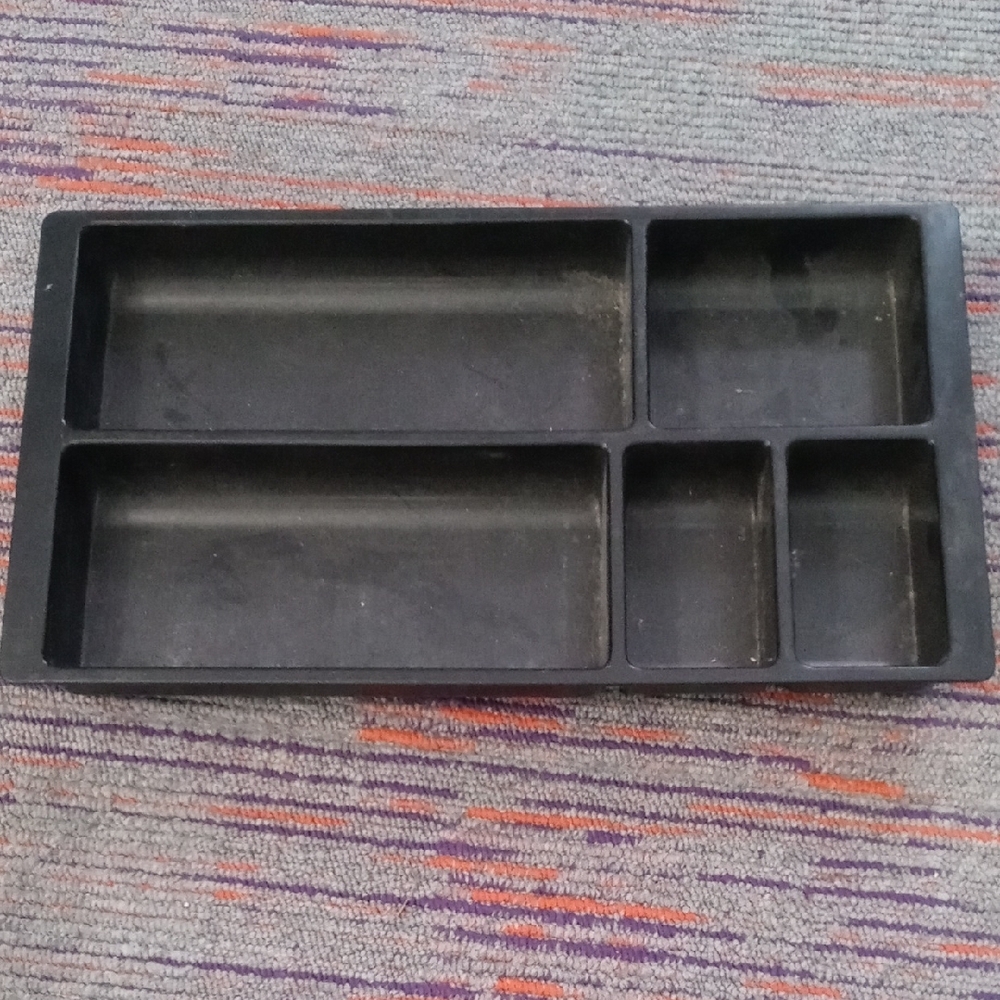 Black Multi-Compartment Organizer Tray